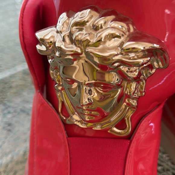 VERSACE Pink Patent Leather Sneakers - Picture 8 of 13